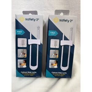 Safety 1st Cabinet Slide Locks 4 Pack Toddler Baby Locks *2 Sets Of 4*
